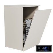 Built-in folding laundry basket