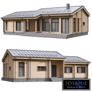 One-story house made of laminated veneer lumber