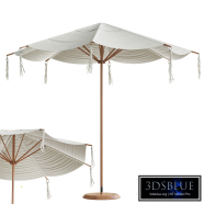 Round Cantilever Outdoor Patio Umbrella Pottery Barn 004