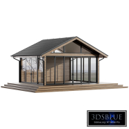 Gazebo with panoramic glazing