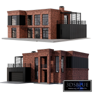 Modern brick house in loft style