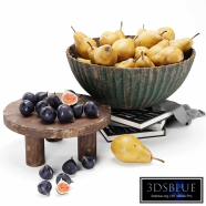 fruit set and old bowl