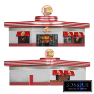 Fast food cafe building