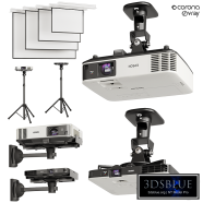 Set of Epson projectors.