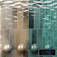 Porcelain tile 24x6 Marazzi Lume Blue M6RR