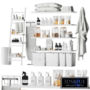 Bathroom decor set for filling home laundry