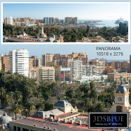 Panorama of the city. South of Spain, Malaga.