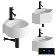 Lusso Stone Small Corner Washbasins