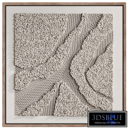 Decorative panel from yarn Fringe 06