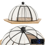 Dome gazebo with curtains