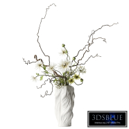 Bouquet with branches in a vase