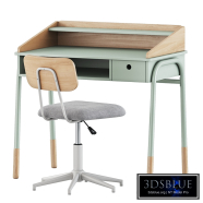 Ligne Desk and Ligne Chair by Vertbaudet