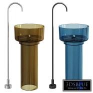 Freestanding transparent washbasin ABBER Kristall