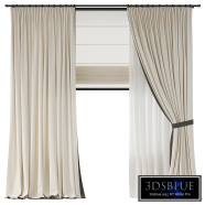 Curtains with piping and grab