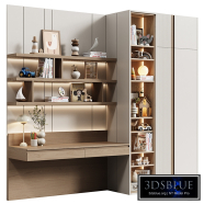 Children's modular wardrobe with desk modern 32