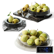 Decor set pears in bowls stv010