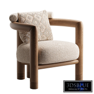 Porto Wood Frame Accent Chair