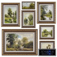 Set of paintings in classical style # 50