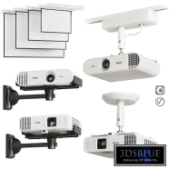 Set of Epson projectors.