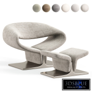 Ribbon Chair and Ottoman