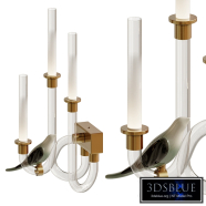 Sconce with decorative birds Ganthea 3 lights