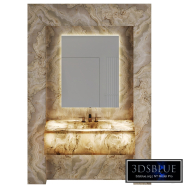 Bathroom glowing onyx