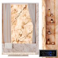 Bath niche with curtains 02