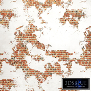 Old brick with plaster