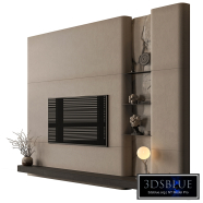 TV Wall Black and Beige - Set 263