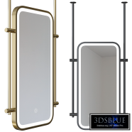 Mirror on a rod with backlight