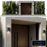 Door Outdoor entrance and fence 08 vray