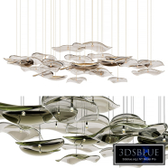 Wave Floating Leaf Chandelier Pendant Lamps