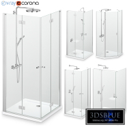 Radaway Nes Brushed Nickel 3 Shower Enclosures