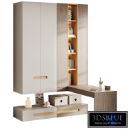 Children's room wardrobe with workspace 8