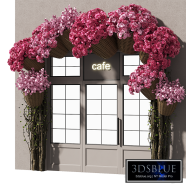 Composition with flowers and baskets