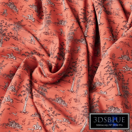Decorative fabric Jacquard a la Toile de Jouy