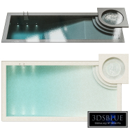 Swimming pool with jacuzzi