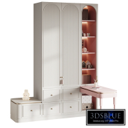 Children's room wardrobe with workspace 9