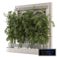 Indoor Wall Bamboo Garden Stone Base_Set 4217
