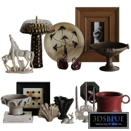 Decoration set 18 vintage set with Casa Alfarera Polka Lamp