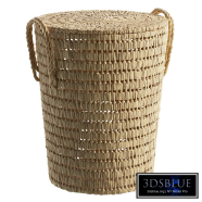 Ghada Palm Leaf Laundry Basket