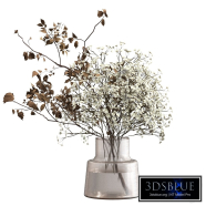 A bouquet of gypsophila and branches