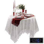 Table setting in Russian style