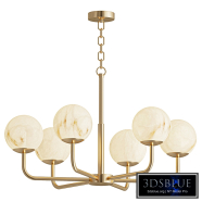 Alabaster Maytoni Erich Brass Chandelier