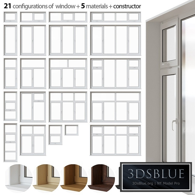 A set of plastic windows