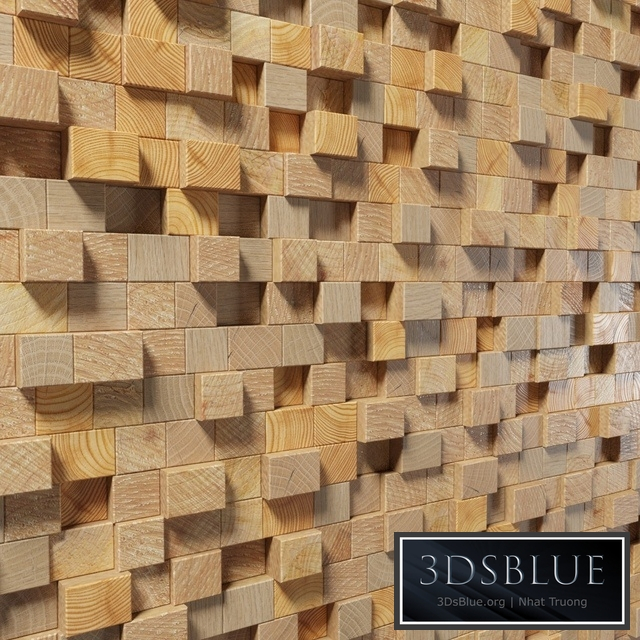 Wooden 3d panel
