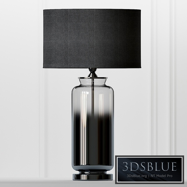 Cox & Cox Gray Smoke Glass Table Lamp