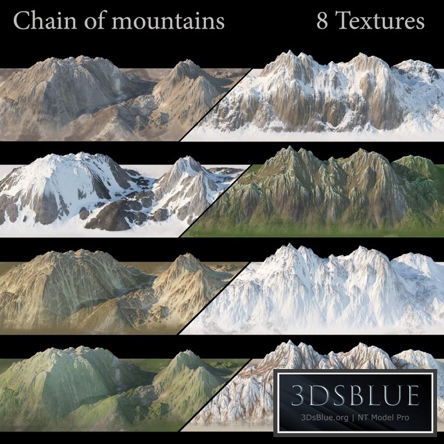 Mountain chain. 8 textures.
