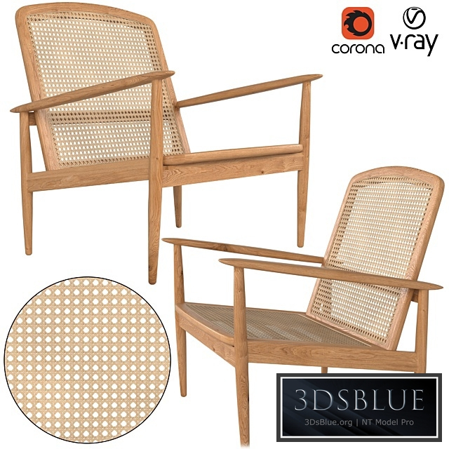 Zara Home TEAK AND RATTAN ARMCHAIR