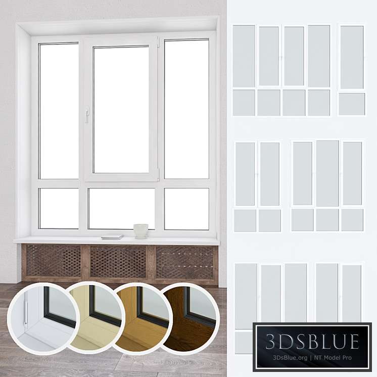 Set of plastic windows 05